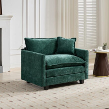 Cloud Sofa Single Seat (Ottoman is not included),Modern Sectional Couch, for Living Room Bedroom and Apartment,Comfy Double Layer Uphol