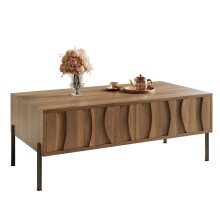 Moderner Couchtisch im Retro-Stil, Wohnzimmermöbel. Maße: 105 cm (Länge) x 55 cm (Breite) x 41 cm (Höhe).