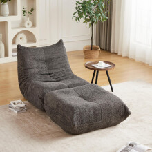 Chenille Caterpillar Sponge-Padded Sofa, Floor-Level Lounge Chair, Armless Decorative Chair, Fireplace Lounge Chair, and Comfortable Fl