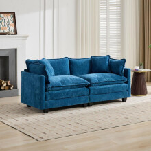 Cloud Sofa LoveSeat (Ottoman is not included), Modern Sectional Couch, for Living Room Bedroom and Apartment, Comfy Double Layer Uphols