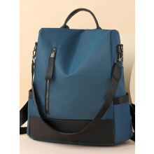 Damenrucksack blau (Polyurethan, Kunstleder) – Klassisch, 70 l