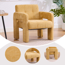 Modern Minimalist Casual Single Armchair Living Room, Bedroom, Office Area Upholstered Chair Comfortable Padded Armchair Nordic Style C