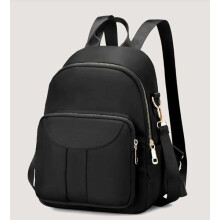 Schwarzer Damenrucksack aus Polyamid und Nylon – komfortabel, klassisch und urban