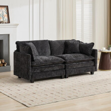 Cloud Sofa LoveSeat (Ottoman is not included), Modern Sectional Couch, for Living Room Bedroom and Apartment, Comfy Double Layer Uphols