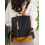 Schwarzer Damenrucksack aus Polyurethan, Polyester und Kunstleder 1
