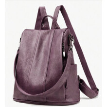 Lila Damenrucksack aus Kunstleder – ergonomisch, bequem für die Stadt