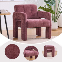 Modern Minimalist Casual Single Armchair Living Room, Bedroom, Office Area Upholstered Chair Comfortable Padded Armchair Nordic Style C