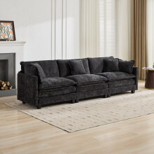 Cloud Sofa 3 Seats (Ottoman is not included), Modern Sectional Couch, for Living Room Bedroom and Apartment, Comfy Double Layer Upholst