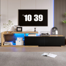 Modularer TV-Schrank mit bewegbarem Modul & LED-Beleuchtung: Flexibles 2-in-1 Design individuell kombinierbar, bis 2m ausziehbar für ma