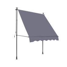 Gelenkarmmarkise Klemmmarkise 300 X 120 cm, höhenverstellbarer Sonnenschutz, Balkonmarkise ohne Bohren, Balkonmarkise mit Handkurbel, U