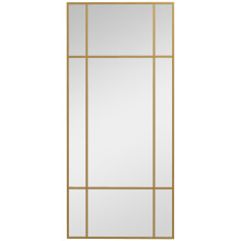 Wandspiegel 110 x 50 cm dekorativer Spiegel mit Metallrahmen, rechteckiger Spiegel für Schlafzimmer, Badezimmer Gold