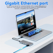 M.2 Hard Drive Enclosure Expansion Dock HUB 10Gbps External -Compatibel Multi-Compatibel Dual-Protocol 4K60HZ-PD100W