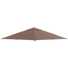 Ersatzdach Pavillon 2,93x2,93m Pavillonabdeckung Sonnenschutz aus Polyester in Kaffee, ideal für Garten & Terrasse