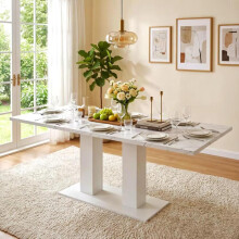 Ausziehbarer Esstisch, 140/180*70 cm, geeignet für 6-8 Personen, rechteckige Form, verdickte Tischplatte, einfachen Stil,Tisch für Essz