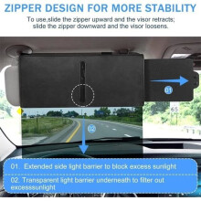Extensión de visera parasol para coche, ajustable para la parte delantera del coche.