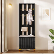 Garderobenset mit Schuhbank und Kissen, Garderobenfront mit Haken [OLD SKU:WF32579234W]