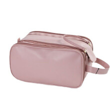 Trousse de toilette multifonctionnelle à double fermeture éclair, design luxueux