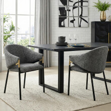 2 Esszimmerstühle, bequem und atmungsaktiv, geeignet für Esszimmer, Wohnzimmer, Cafés usw., moderner Stil, Chenil,Handläufe aus goldfar
