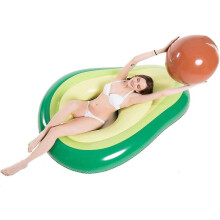 Opblaasbare zwembadmatras, avocado-vormige schelpvormige matras