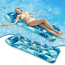 Aufblasbare Poolmatratze mit Kopfstütze, schwimmender Liegestuhl