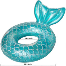 galleggiante da piscina a forma di sirena, anello gonfiabile da nuoto a forma di sirena,