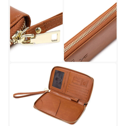 Multi-Function Passport Holder with Phone Pocket – Compatible with iPhone & Android, Holds Cards, Cash, Boarding Passes 1