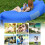 Inflatable hammock, portable bed with pillow for camping, beach 1