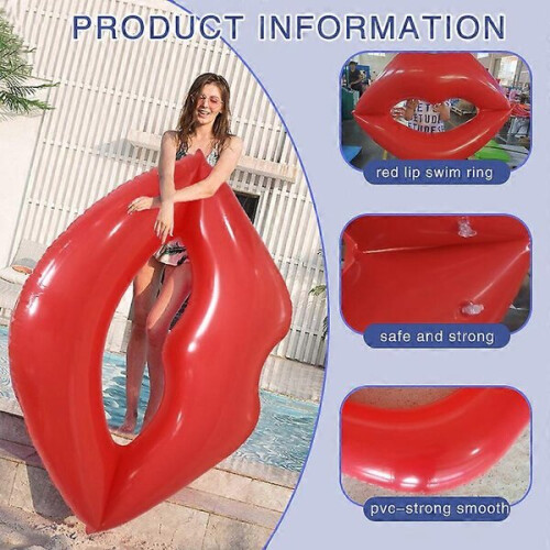 Inflatable pool float "Red Lip" for adults