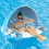 Pool float with canopy, cup holder, XL size pool chair 1