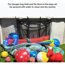 Pool storage bag - large foldable net for inflatables