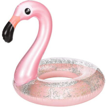 Fenicottero gonfiabile glitterato, fenicottero gigante gonfiabile per piscina