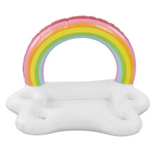 Opblaasbare drankhouder Rainbow Cloud, zwembadmatras, drankhouder