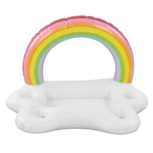 Inflatable drink holder Rainbow Cloud, pool float, drink holder
