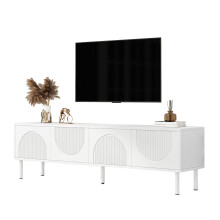Modernes TV-Lowboard 180cm mit Stauraum, matte Oberfläche & Kabelmanagement – minimalistisches Design für Wohnzimmer, Schlafzimmer ode