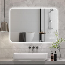LED Bathroom Mirror 7090cm – Frameless Backlit Wall Mirror, Dimmable with Touch Control, 3 Color Temperatures (3000K/4000K/6000K), A