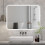 LED Bathroom Mirror 7090cm – Frameless Backlit Wall Mirror, Dimmable with Touch Control, 3 Color Temperatures (3000K/4000K/6000K), A 1