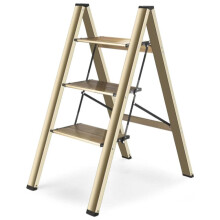 3 Step Ladder, Folding Ladder Stool, Wider Upgraded Non-Slip Treads, Portable Lightweight Ladder for Home and Kitchen, Holds up to 330