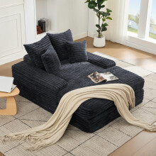 027R–Luxus Cord Sofa, modernes Design, 4 Kissen, ultraweiches & multifunktionales Schlafsofa, ohne Montage sofort nutzbar als Sofa ode