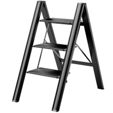3 Step Ladder, Folding Ladder Stool, Wider Upgraded Non-Slip Treads, Portable Lightweight Ladder for Home and Kitchen, Holds up to 330