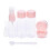 Travel Bottle Plastic Lotion Bottle for Storage 7Pcs Pink Set 2