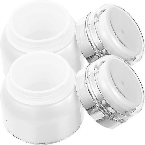 Plastic Airless Pump Jar for Storage Use 2Pcs Travel Cream Container 2