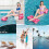 Inflatable floating hammock, 4 in 1, multi-functional pool gu 4