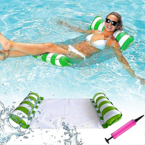 Inflatable hammock, floating lounge chair for pool, inflatable pool 2