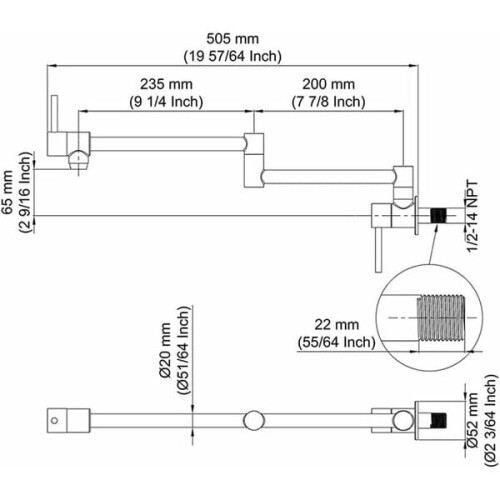 Kitchen Aerator Double ConnectionPivotFlexible SinkMount Wall 2