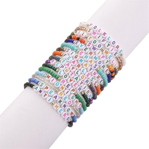16 pulseiras DIY Eras 1989 Pulseiras da Amizade Eras Reputation 2