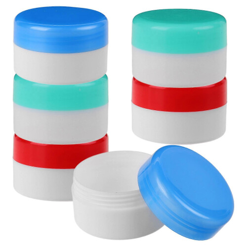 Plastic Refillable Cream Box for Pet Use 6Pcs Lotion Containers with Lids 2