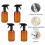 Refillable Spray Bottle Brown Pet Empty Bottles for Storage 4Pcs 500ml Compact Pack 4