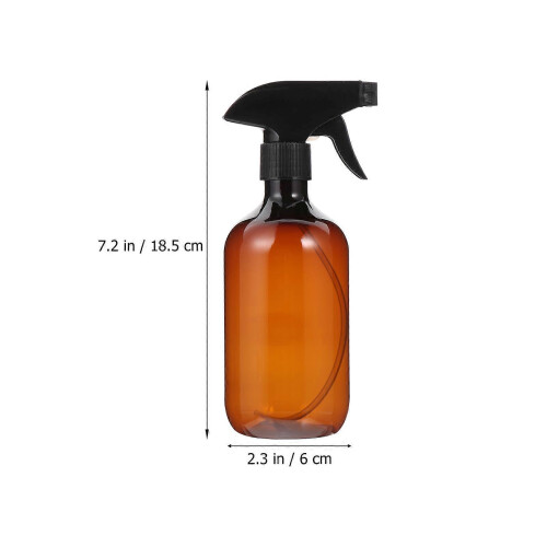 Refillable Spray Bottle Brown Pet Empty Bottles for Storage 4Pcs 500ml Compact Pack 2