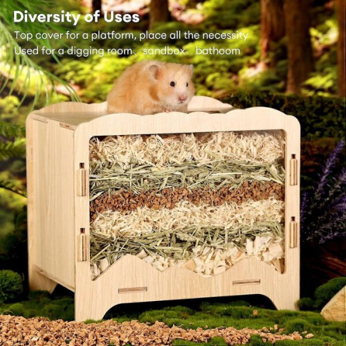Wooden hamster digging box for hiding place 2