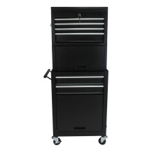 Symbollschrank auf Rädern, 6-schalbeschaltbare Roll-Werkzeugkiste mit 4 Universalrädern, 2 in 1 abnehmbarer Werkzeugkasten-Speicherorga